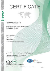 Certificate EN ISO 9001