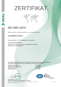 Zertifikat EN ISO 9001